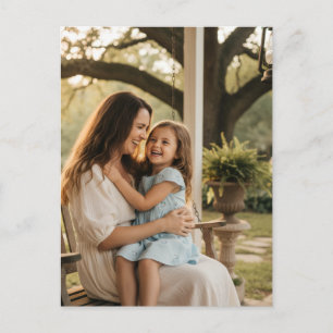 Mor dotter kärlek foto mors dag familj present vykort