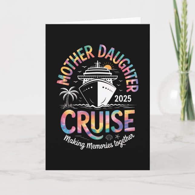 Mor Dotter Kryssning 2025 Semester Familjemin Kort (Framsida)