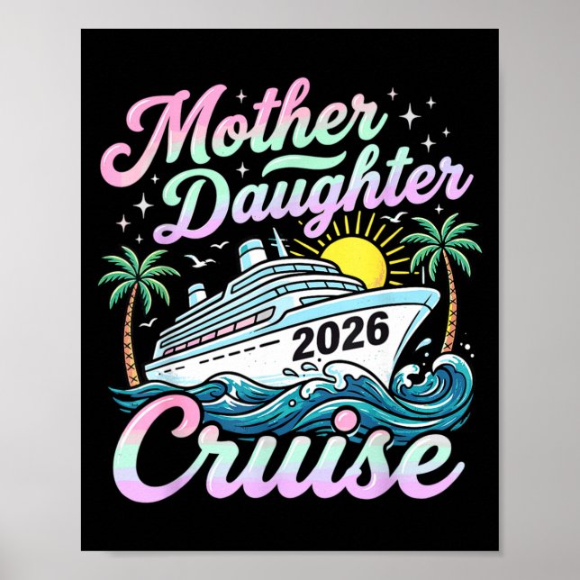 Mor-dotter-kryssning 2026 familjekryssning poster (Framsidan)