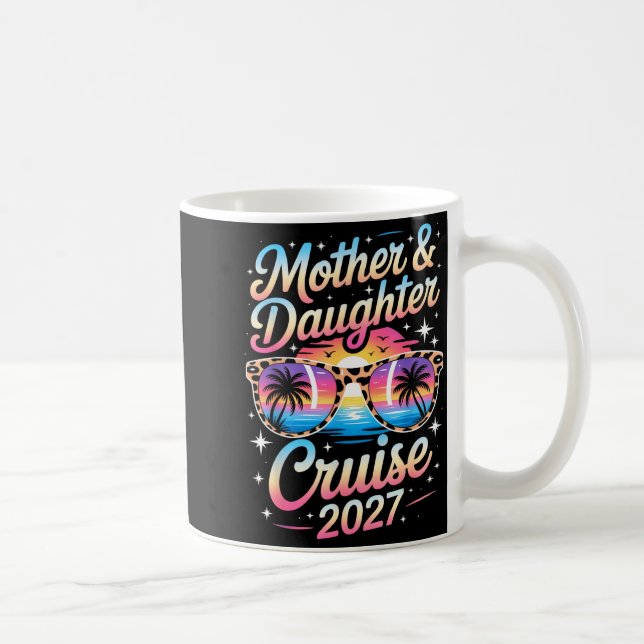 Mor Dotter Kryssning 2027 Semesterresa Matchande Kaffemugg (Höger)