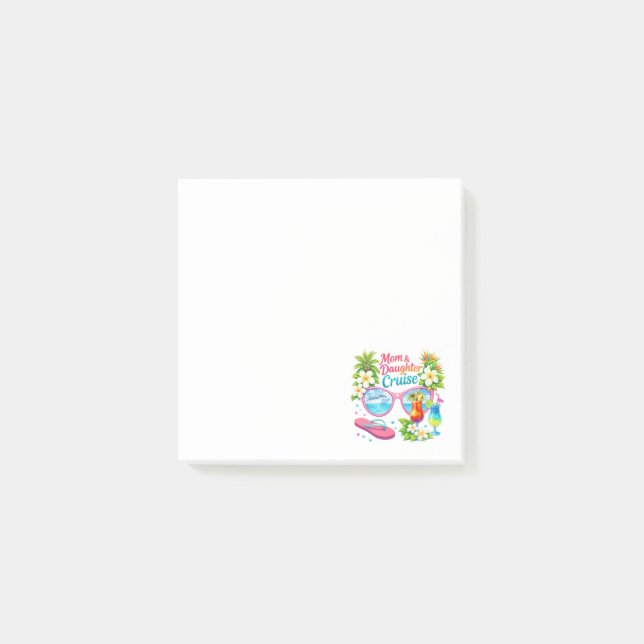 Mor Dotter Kryssning Tropisk Semester Post-it Block (Framsida)