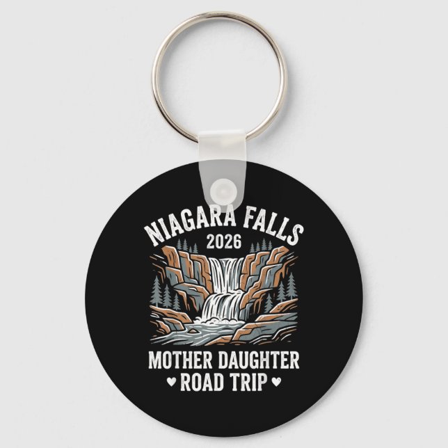 Mor Dotter Niagara Falls Road Trip 2026 Nyckelring (Framsida)