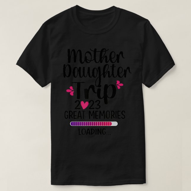 Mor Dotter Resa 2023 Underbar minnesförskjutning T Shirt (Design framsida)