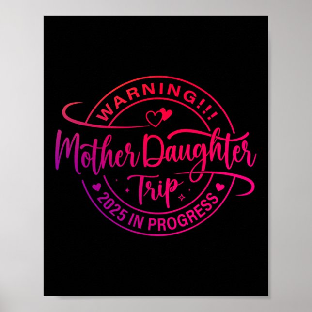 Mor Dotter Resa 2025, Mamma, dottervaccinering Tr Poster (Framsidan)