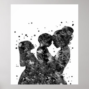 Mor dotter son Gift,Family Birthday Gift Idea Poster