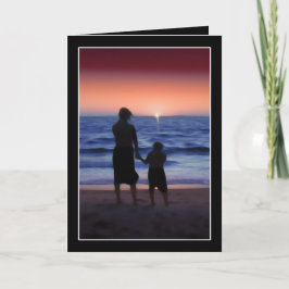 Mor & Dotter Walk vid stranden Kort