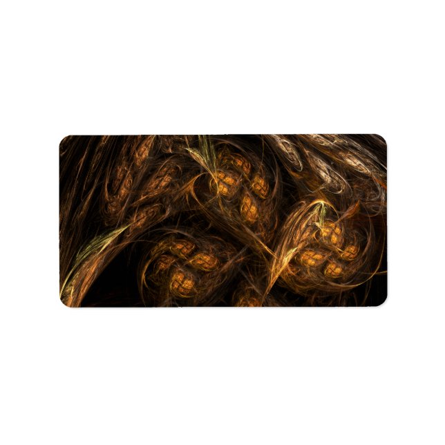 Mor Earth Abstrakt Art Adressetikett (Framsidan)