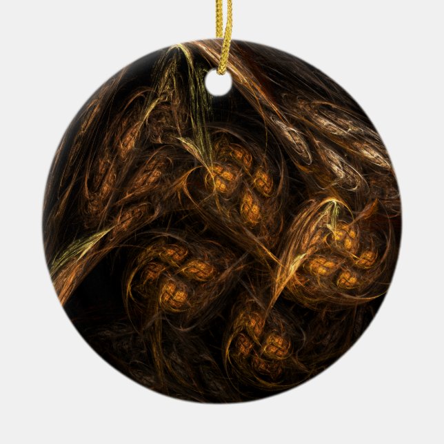 Mor Earth Abstrakt Art Circle Ornament (Framsidan)