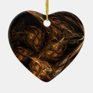 Mor Earth Abstrakt Art Heart Ornament