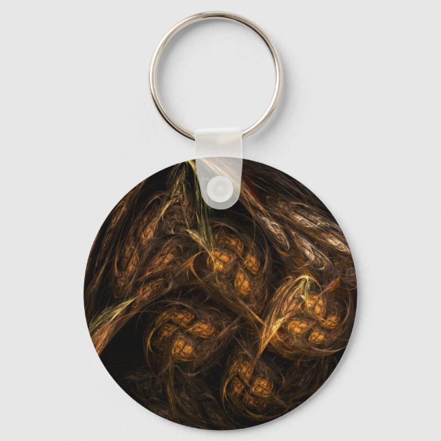 Mor Earth Abstrakt Art Keychain Nyckelring (Framsida)