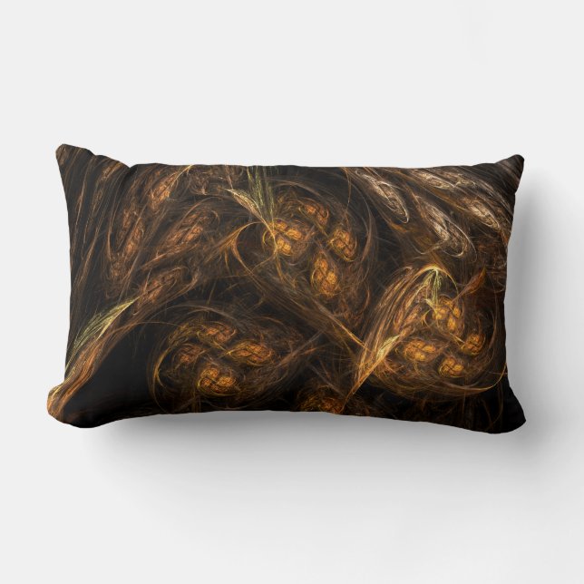 Mor Earth Abstrakt Art Lumbar Pillow Lumbarkudde (Framsida)