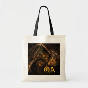 Mor Earth Abstrakt Art Monogram Bag Tygkasse