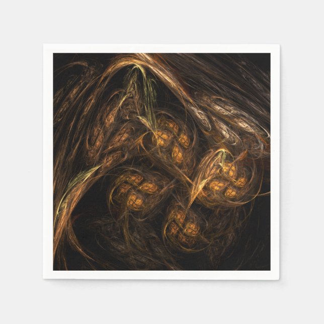 Mor Earth Abstrakt Art Pappersservett (Framsidan)