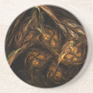 Mor Earth Abstrakt Art Sandstone Underlägg Sandsten