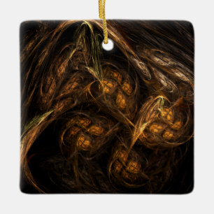 Mor Earth Abstrakt Art Square Ornament