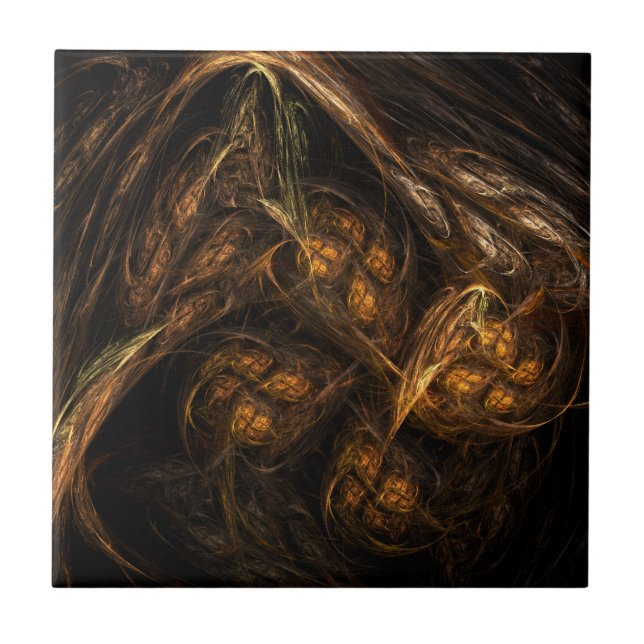 Mor Earth Abstrakt Art Tile Kakelplatta (Framsidan)