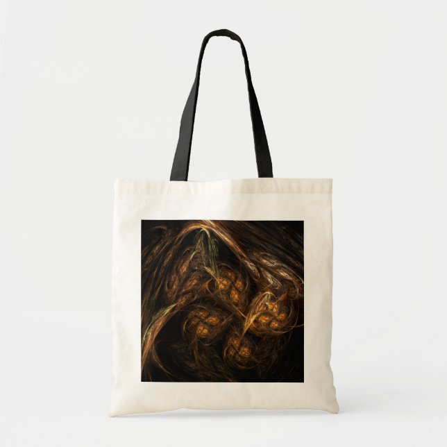 Mor Earth Abstrakt Art Tote Bag Tygkasse (Framsidan)