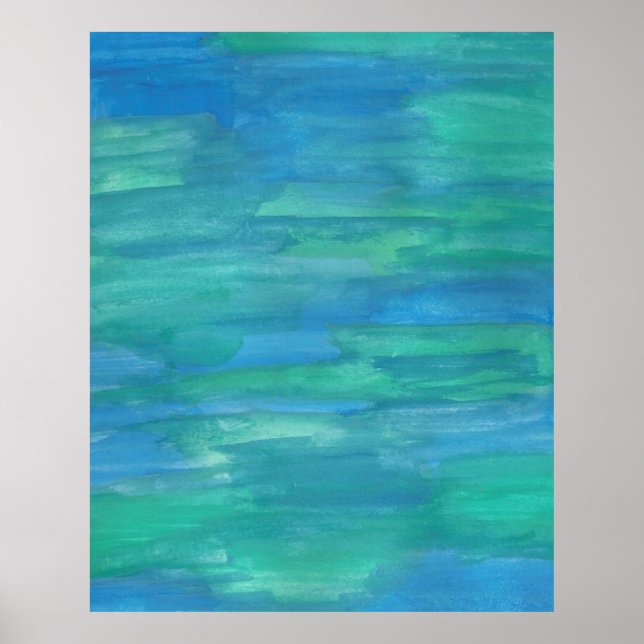 Mor Earth Abstrakt Watercolor Poster (Framsidan)