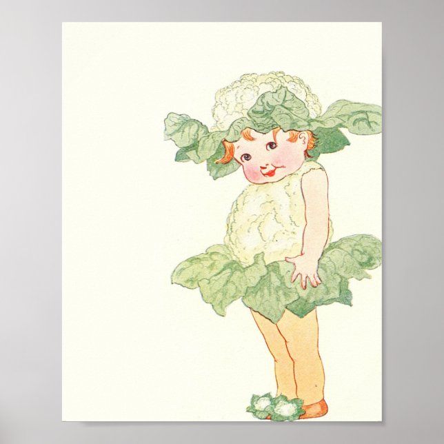 Mor Earth Children - Little Miss Cauliblomma Poster (Framsidan)