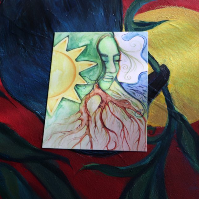 Mor Earth Gaia Goddess Helg Vykort (Skapare uppladdad)