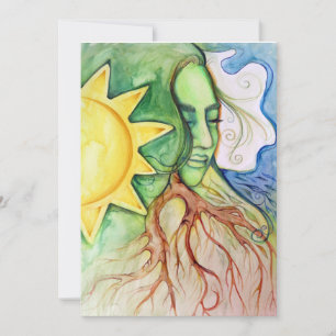 Mor Earth Gaia Goddess Inbjudningar