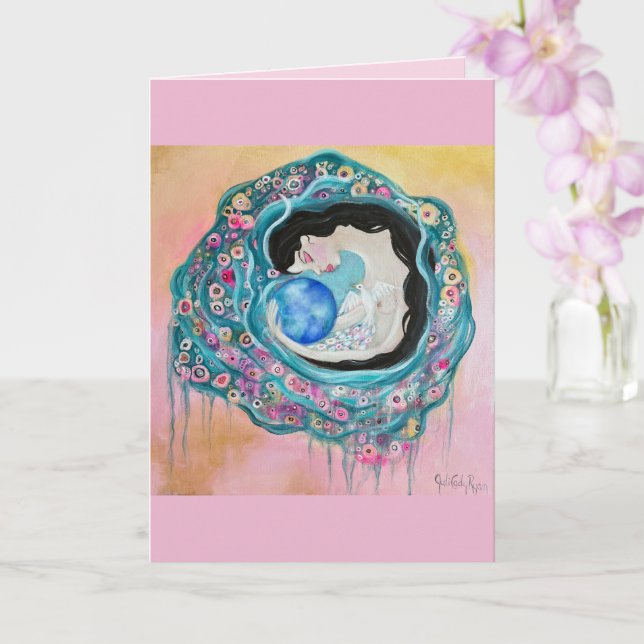 Mor Earth Whimsical Art Kort (Orkide)