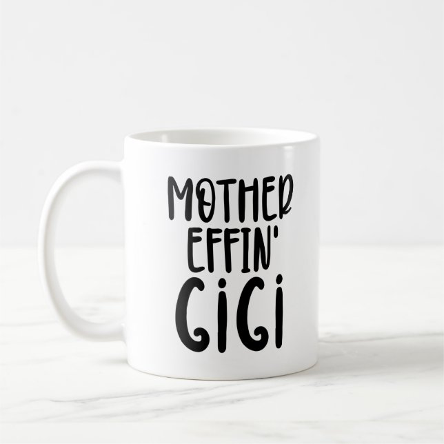 mor effin' Gigi Funny Gigi Gifts for morma Kaffemugg (Vänster)