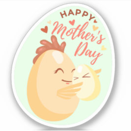 Mor Egg och Child Klistermärken