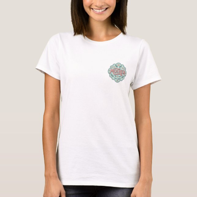 Mor Est 2024 Mint Scalloped Märke Kvinnor T Shirt (Framsida)