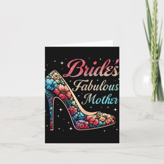 Mor Fabulous Bride Blommigt Lycklig Bröllop Marri Kort (Framsida)