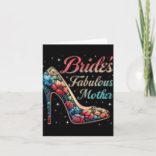 Mor Fabulous Bride Blommigt Lycklig Bröllop Marri Kort
