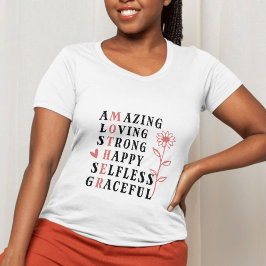 Mor - Fantastisk Loving Strong Lycklig Selfless Gr T Shirt