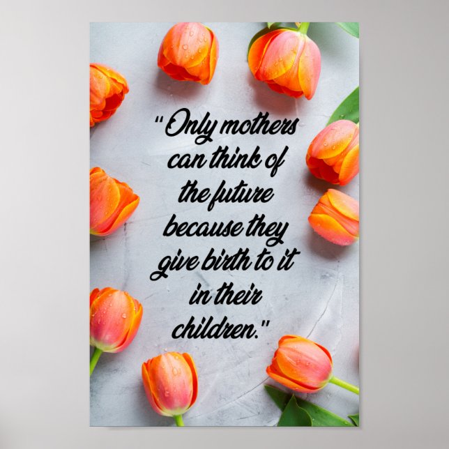 Mor födelse inför framtiden poster (Framsidan)