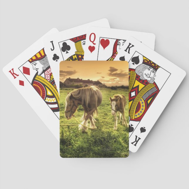 Mor- & fölhäst kortlek (Baksidan)