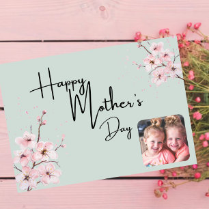 Mor för mamma-blommarna för körsbärsbilder kort