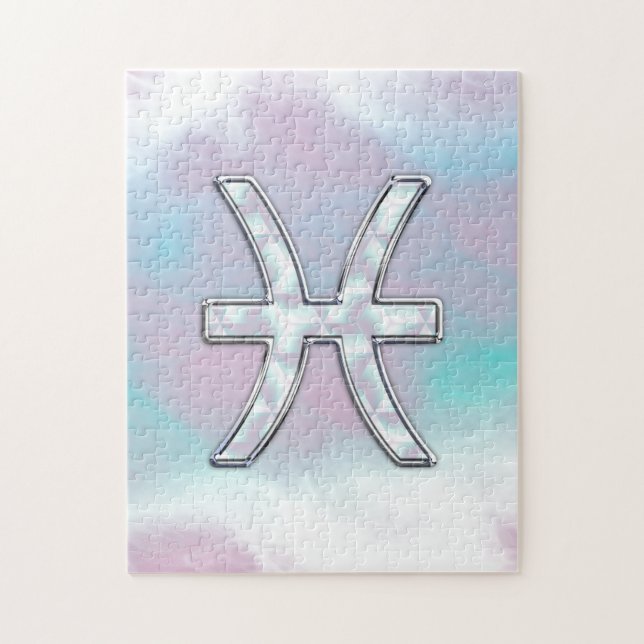 Mor för Pisces Zodiacsymbol av pärlemorfärg stil Pussel (Vertikal)