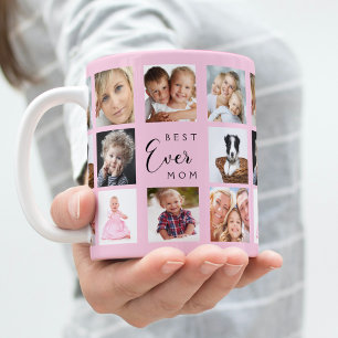 Mor fotokollage rosa kaffemugg
