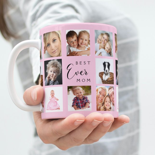 Mor fotokollage rosa kaffemugg (Skapare uppladdad)