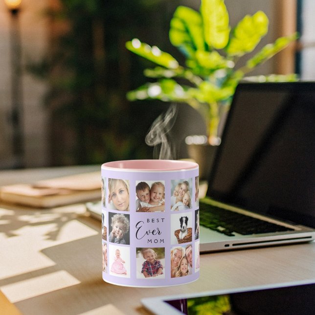 Mor fotokollage violett mugg (Skapare uppladdad)