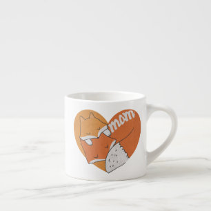 Mor Fox och Baby Fox Kärlek Espressomugg
