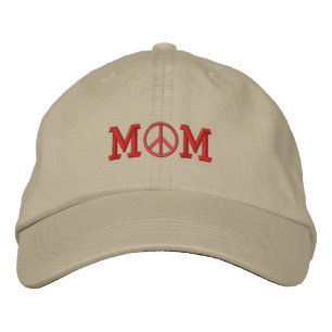 Mor fredssymbol broiderade Hat Broderad Keps
