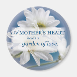 Mor Garden of Kärlek, Daisy, Blå himmel Magnet