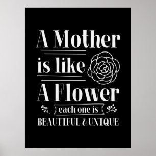 Mor-gåva A Mor är som en blomma Poster