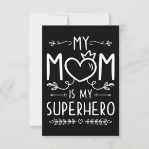 Mor ger min Mamma är min superhjälte Tack Kort