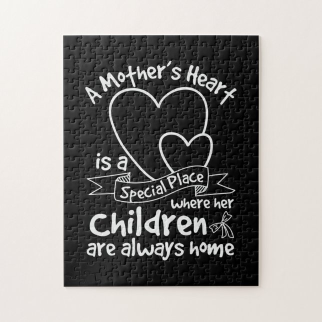 Mor Gift A Mödrar Heart Pussel (Vertikal)