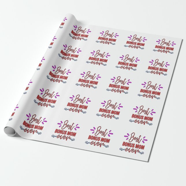 Mor Gift Best Bonus Mamma någonsin Presentpapper (Utrullad)