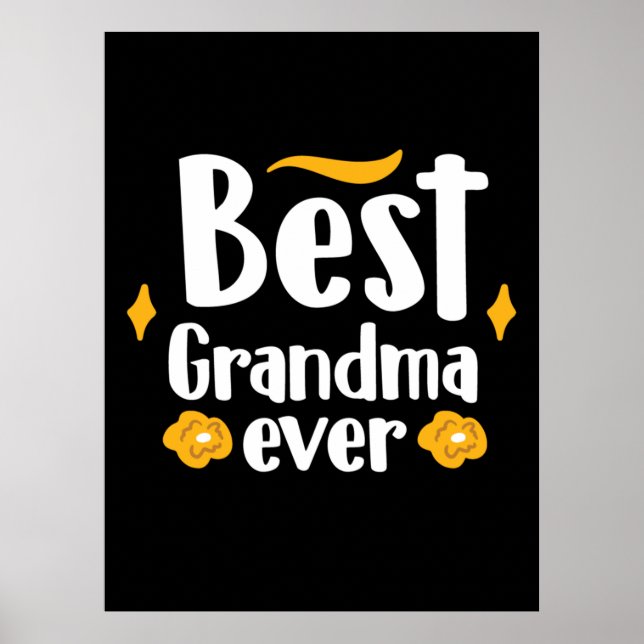 Mor Gift Best Grandma Poster (Framsidan)