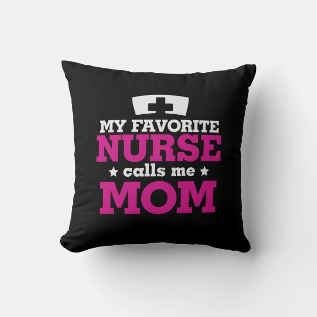 Mor Gift Favorite Nurse kallar mig Mamma Kudde (Framsida)