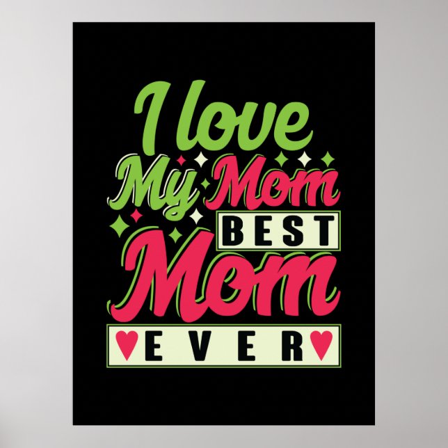 Mor Gift I Kärlek My Mamma Poster (Framsidan)