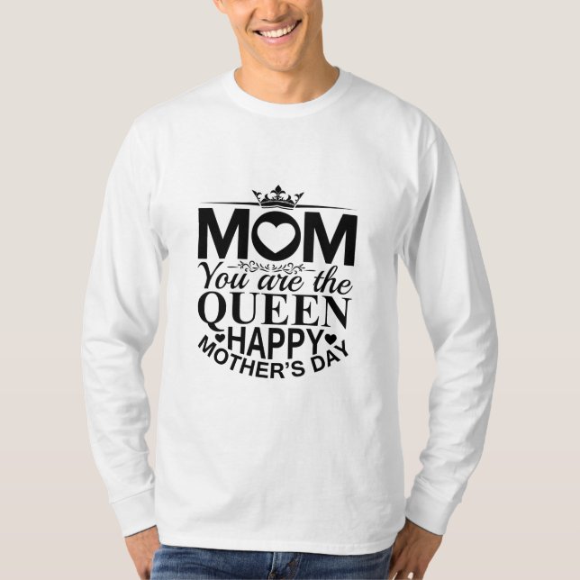 Mor Gift Mamma du är drottning T Shirt (Framsida)